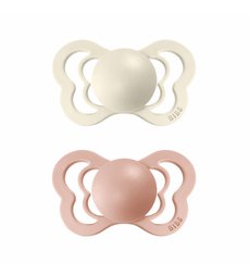 BIBS couture anatomické cumlíky z prírodného kaučuku 2ks - veľkosť 1 - ivory/blush