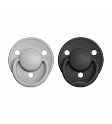 BIBS de lux cumlíky zo silikónu 2ks - one size - cloud/black