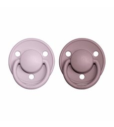 BIBS de lux cumlíky zo silikónu 2ks - one size - dusky lilac /heather