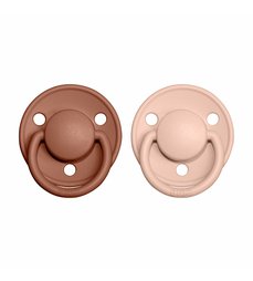 BIBS de lux cumlíky zo silikónu 2ks - one size - woodchuck/blush