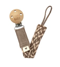 BIBS paci braid klip na cumlík dark oak/vanilla