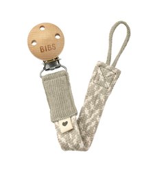 BIBS paci braid klip na cumlík sand/ivory