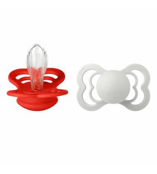 BIBS supreme symetrické cumlíky zo silikónu 2ks - veľkosť 1 - candy apple/haze