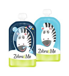 Zebra & me kapsičky na detskú stravu 2ks - kozmonaut/zebra